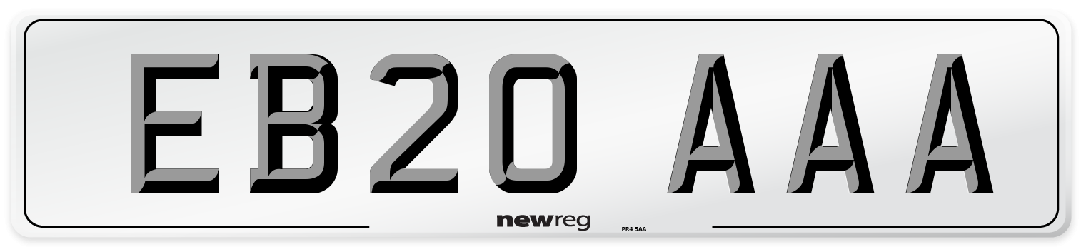 EB20 AAA Number Plate from New Reg